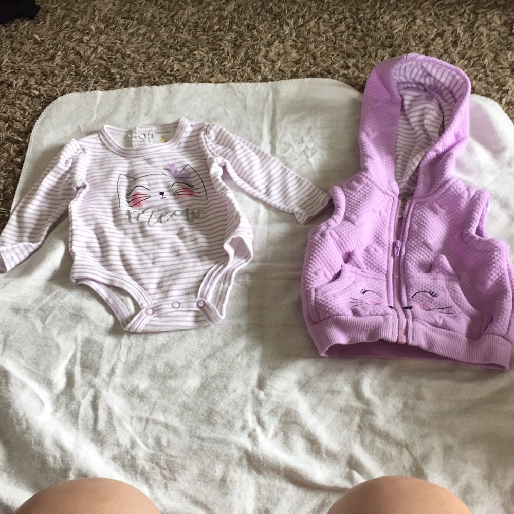 Cute kitty outfit worn once. Vest never worn
